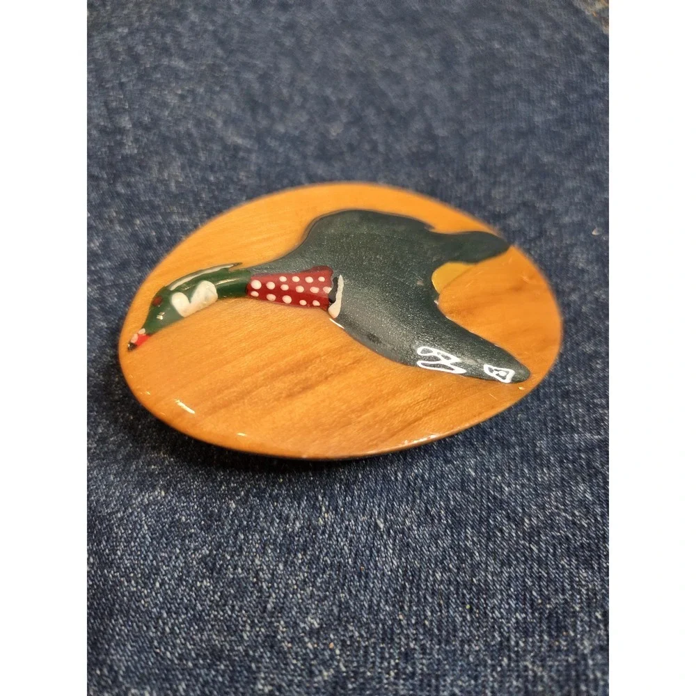 Handmade Wood Duck Wooden Belt Buckle - Resin Sealed